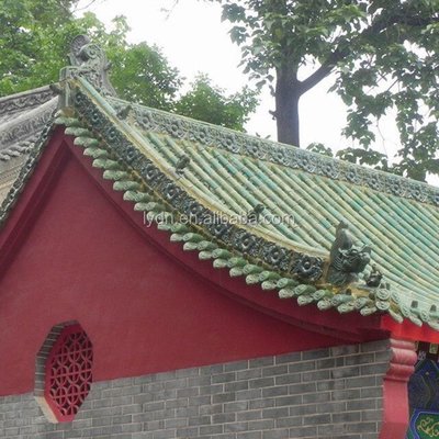 Düz Çin Seramik Kiremit Yeşil Sırlı El Yapımı Kil Kiremit