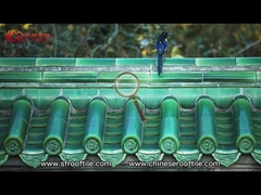 Sırlı Yeşil Özelleştirilebilir Çin Çatı Kiremitleri Çin Seramik Çatı Kiremitleri