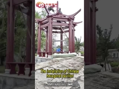 Antikorozif Ahşap ile Açık Avlu Kabin Çin Pavyonu