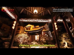 Asya Köşkü Sırsız Çin Kil Çatı Kiremitleri Gri Kalıp Mat Tapınak Düz