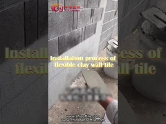 Dış Villa Duvar Özelleştirilebilir için MCM Taş Esnek Kil Fayans Tuğla Kaplama