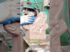 Çin Çatı Ornamentleri Ejderha Deseni Kaolin Kil Seramik Dekoratif Çatı Canavar Plakaları
