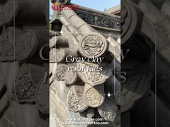Yangına dayanıklı gri renkli Çin kil çatı kiremitleri Çin tapınağı bahçe yapısı için