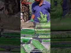 Camlı Yüzey Antik Çin Çatı Plakası Resimleri Dekorasyon