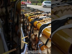 Camlı ve iki kez sinterli Çinli camlı çatı kiremitleri tapınak için