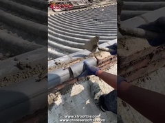 Geleneksel Çin Binası İçin Antik Çatı Dekoratif Mahya Kiremit Gri Kil Malzemesi