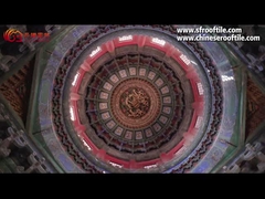 Tapınak için sarı camlı Çin tarzı çatı kiremitleri