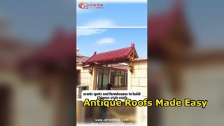Kolay Kurulum Antik Çin Tarzı Polimer Çatı Kiremitleri