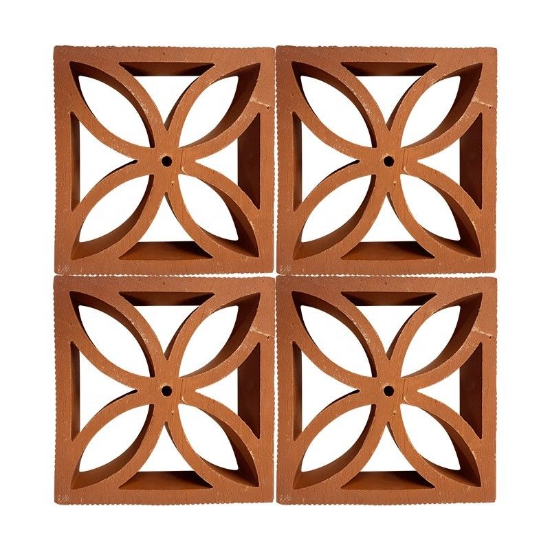 Terracotta Breeze Blok Üreticisi Cepheler ve Bahçe Duvarları için Dekoratif İçi Boş Kil Tuğlalar