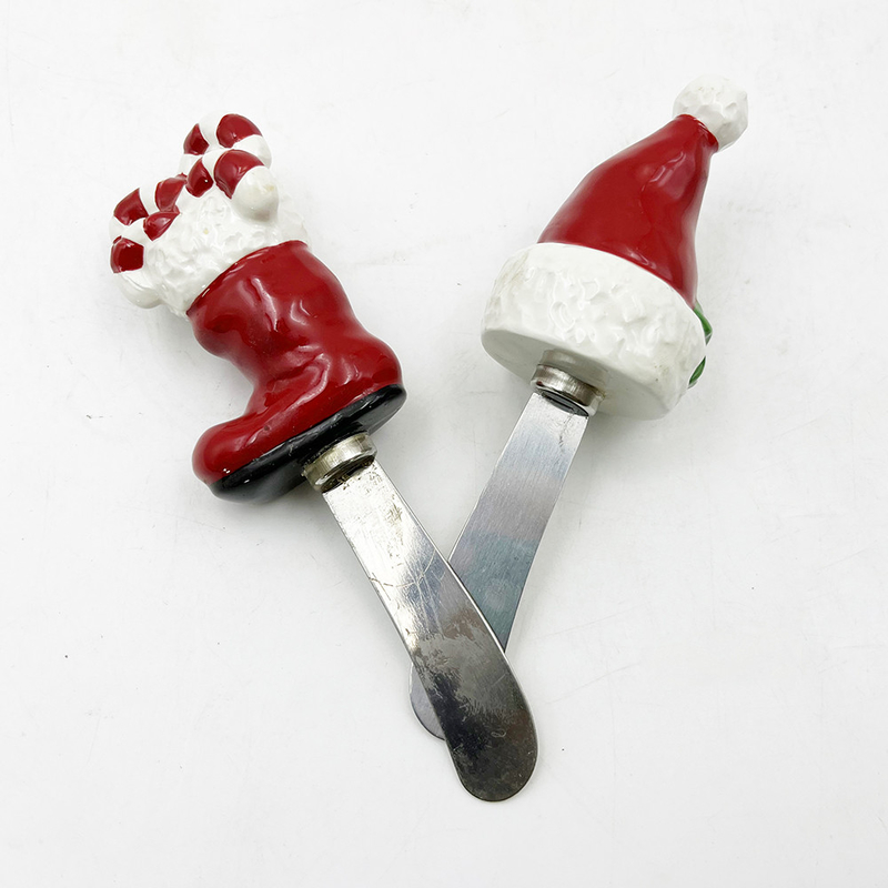 Noel Noel Şapkası Bot el boyalı Yakalama Paslanmaz Çelik Blade Peynir Yayıcı Tereyağı Yayıcı