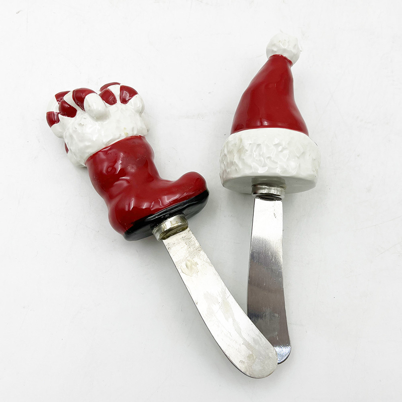 Noel Noel Şapkası Bot el boyalı Yakalama Paslanmaz Çelik Blade Peynir Yayıcı Tereyağı Yayıcı