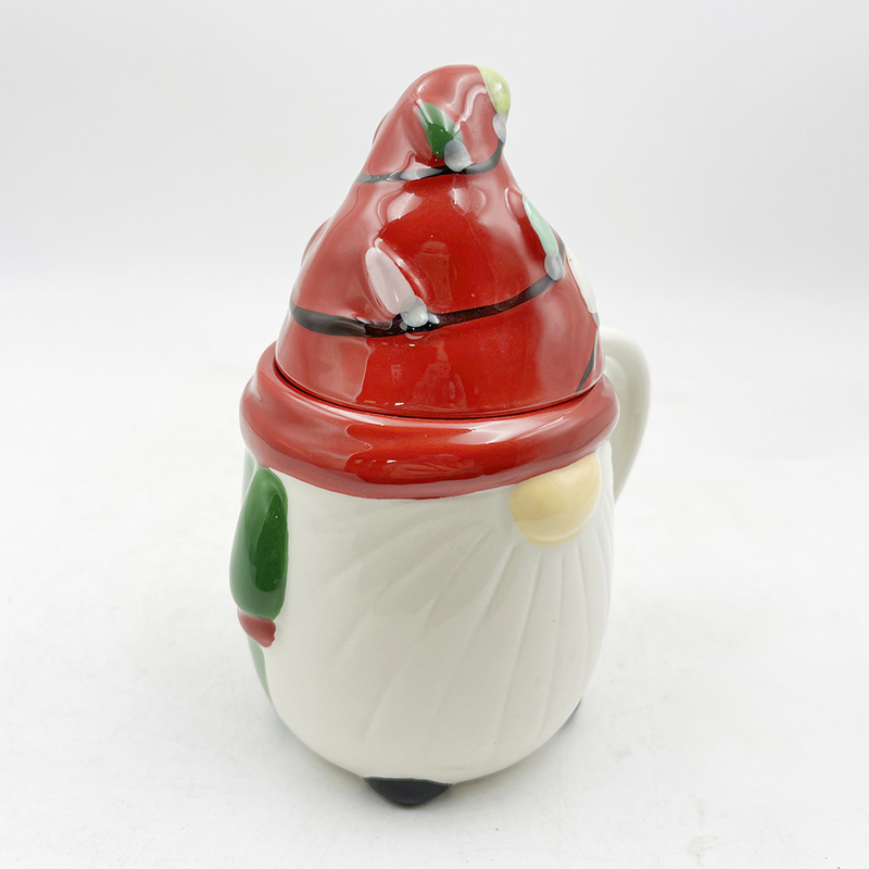 Özel Yaratıcı 3D Bahar Gnome Dekorasyonları Kupalar Kapaklı Noel Seramik Bardaklar