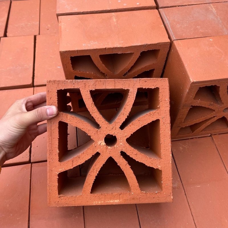 Terakotta Breeze Block El yapımı Kırmızı Tuğla Duvar Plakası Dekoratif Çürük Tuğla