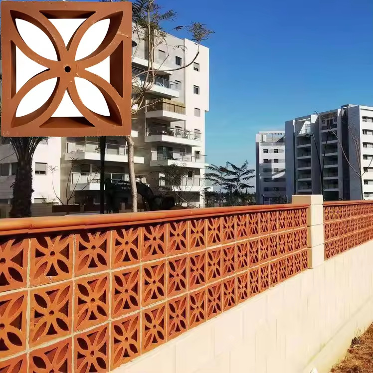 Terakotta Ekranı Briz Blokları Dekoratif Bölmeler Ekranları ve Duvarları Oluşturmak İçin Çok yönlü