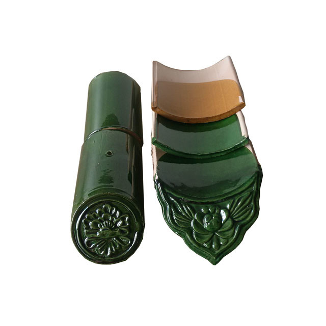 Çince camlı çatı kirişleri 18x18cm Çılgın camlar Pavilyon çatısı için dayanıklı seramik Çin mimarisi