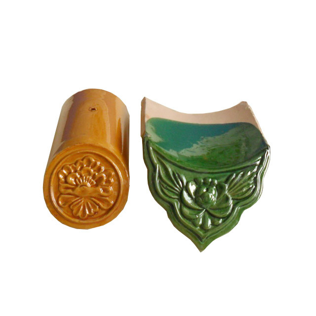 Çince camlı çatı kirişleri 18x18cm Çılgın camlar Pavilyon çatısı için dayanıklı seramik Çin mimarisi