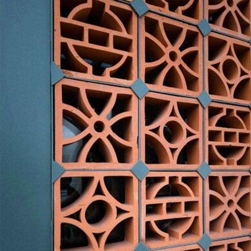 Firebrick Refractory Hafif Modern Tasarım Avlu Dışarısı Çürük Kil Çürük Terakotta Briz Bloku