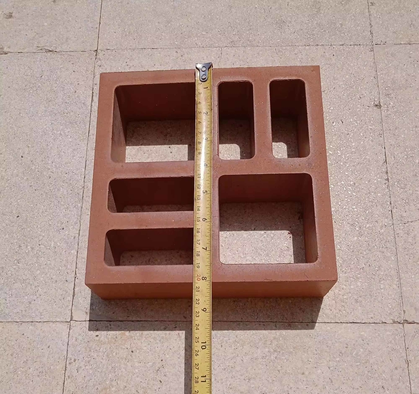Çit Kırmızı Terakotta Tuğla Dekoratif Çürük Duvar Kelepçesi Kil Briz Blok Kil Havalandırma