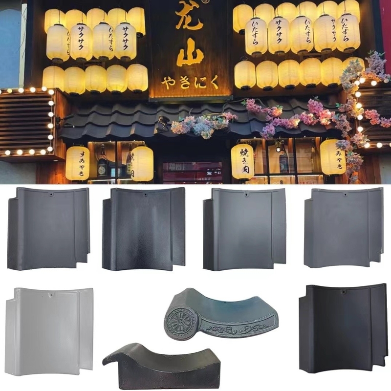 Modern Japon Metal Çatı Kelepçeleri Hafif ve Dayanıklı Premium Kil Çeşitli Renkler Çağdaş Tasarımlar için Mükemmel