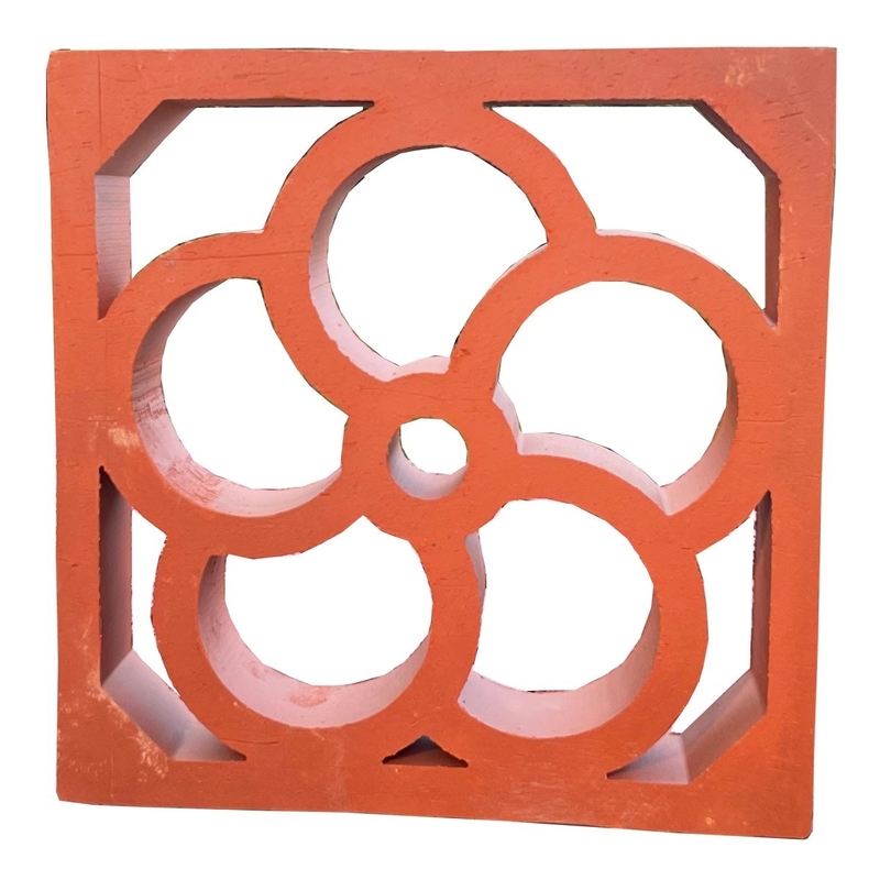 Terakotta Jali Breeze Blok Dekoratif Kelepçeler Dış Duvar Bina Tuğla 200*200mm
