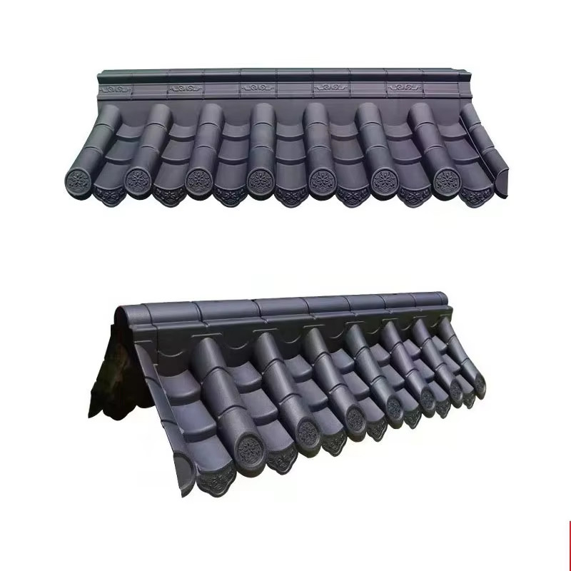 Ucuz fiyatlı PVC reçine plastik Çin antik çatı fayansı dekorasyon için