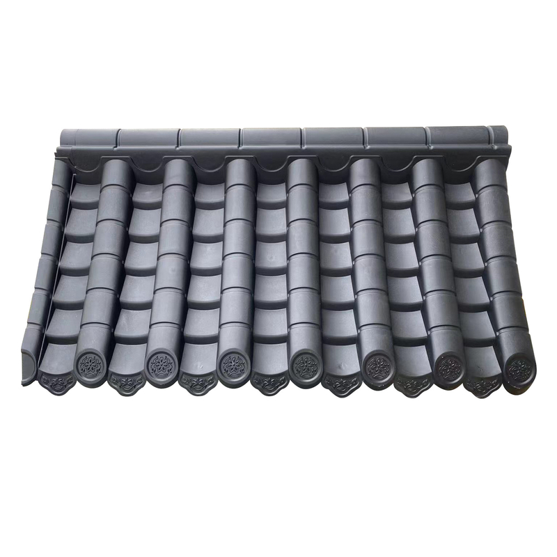 Hafif PVC Pliteler Duvar Çit Ucuz Fiyat Yapay Geleneksel Çin Evi Pp Antika Çatı