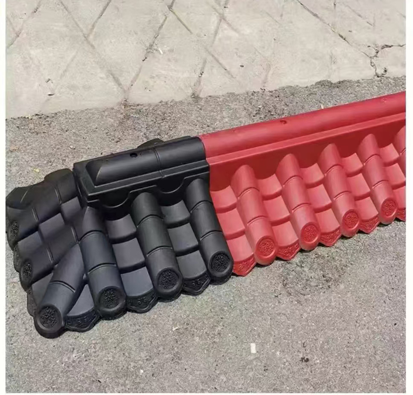 Çinli Geleneksel Çatı PVC Çatı Yaprakları Duvar Kapısı için Plastik Çatı Köşe Dekorasyonu