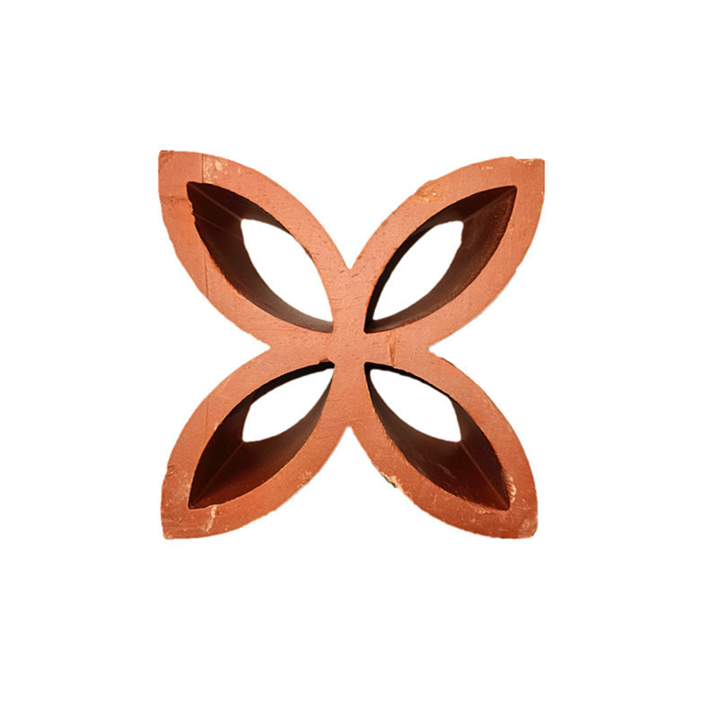 Kırmızı Perforated Terracotta Ateş Tuğlaları Geleneksel Stil Çin Pencere Dekoratif Çürük Tuğla