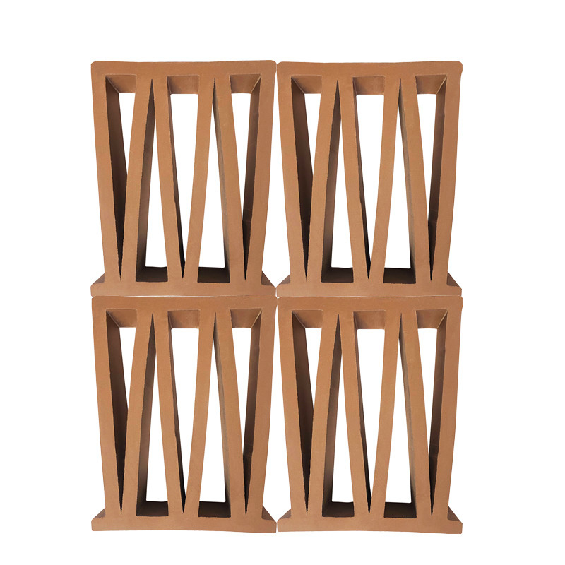 Terakotta Breeze Block Mold M Shape Wall Panel İç Dekoratif Yangın Tuğlaları Dış Perforasyonlu Dekorasyon Tasarımı