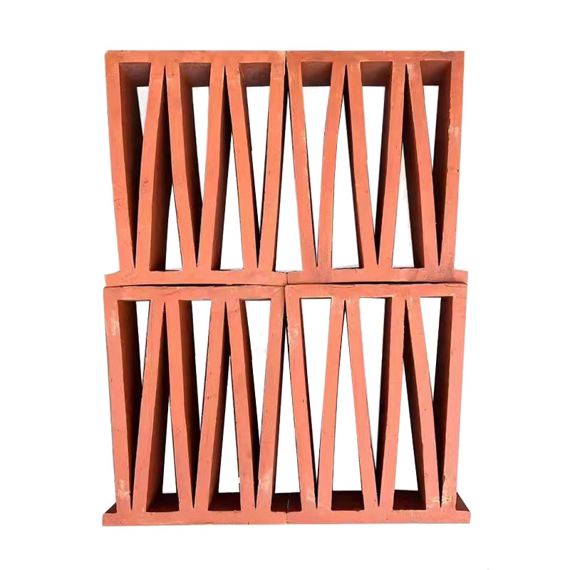 Terakotta Breeze Block Mold M Shape Wall Panel İç Dekoratif Yangın Tuğlaları Dış Perforasyonlu Dekorasyon Tasarımı