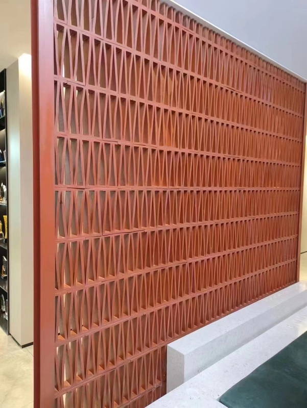Terakotta Breeze Block Mold M Shape Wall Panel İç Dekoratif Yangın Tuğlaları Dış Perforasyonlu Dekorasyon Tasarımı