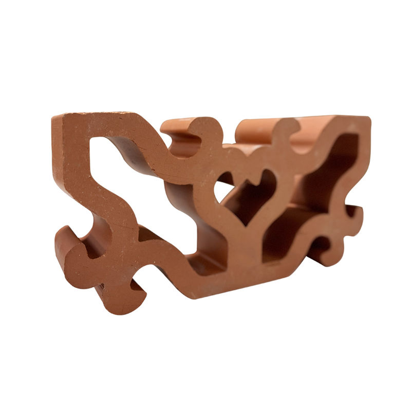 İnşaat Kili Kırmızı Esinti Bloğu Dekoratif Delikli Tuğlalar Duvar Bölme