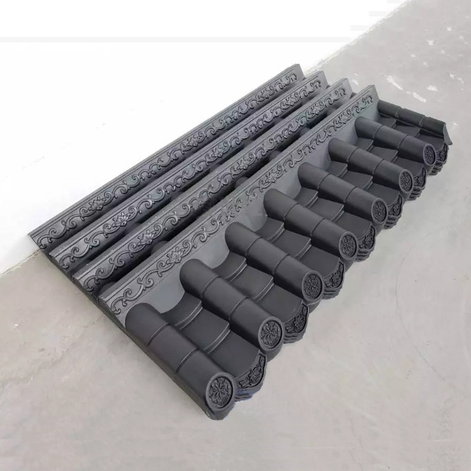 Toptan Satış Plastik Japon Tarzı Çatı Kiremitleri Bahçe Çiti Duvar Dekorasyonu için Çatı Panelleri