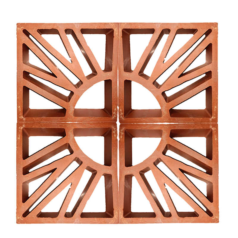 In Stock Sale Sun Design Rustic Terracotta Tile Decorative Blocks for Fence