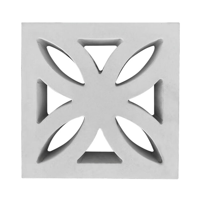 Dekoratif Çiçekli Cephe Tuğla Beyaz Çürük Beton Ekran Blok Bahçe Patio Gizlilik