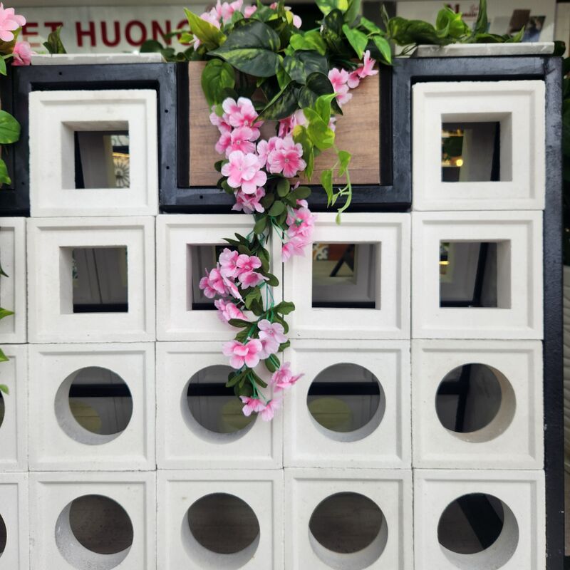 Çimento bileşen tuğla Kare Şekil Ekran Arka Plan Duvar Panosu Ekran Oyuk 3D Tasarım Dikişsiz Hızlı Kurulum Dekor