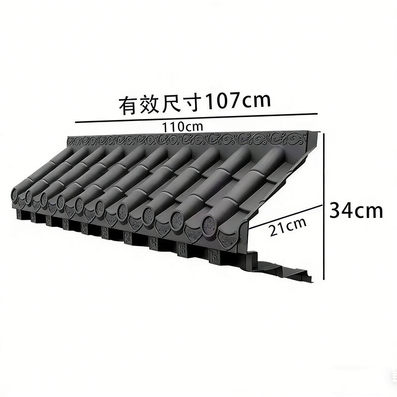 Çay Evi için 3D Antika Çatlak Çatı Rafa Asyalı Çinli Plastik Plaklar PP Sabit Yeni Bina Projesi