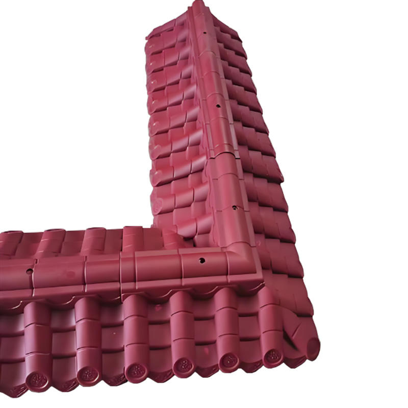 Çin Tarzı Bahçe Kulübesi Çatı Plastik Levha Dekoratif Yapay Reçine PP Antik Çatı Kiremitleri