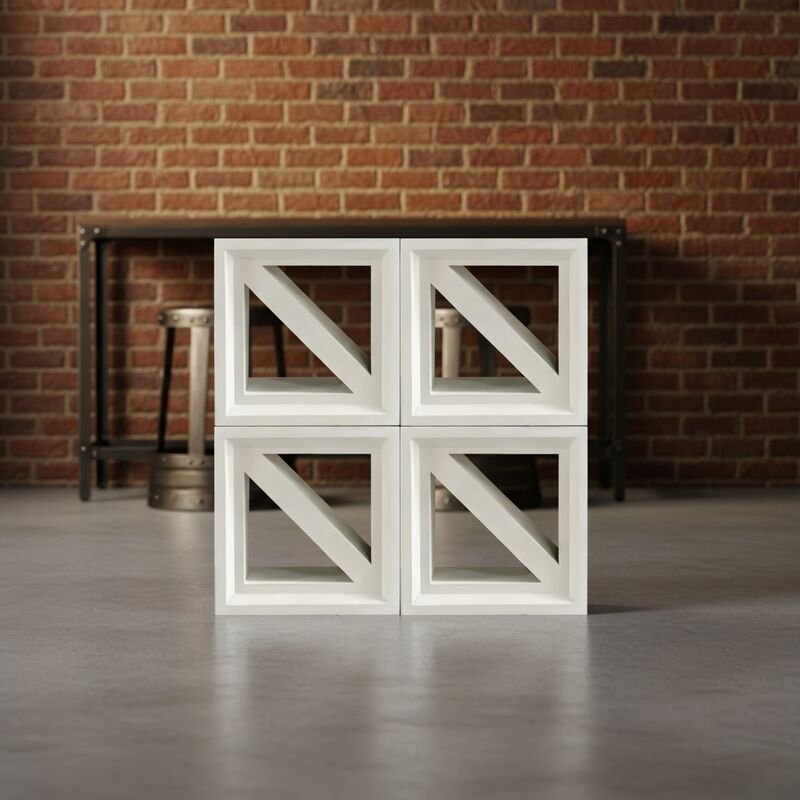 Dış Duvar Geometrik Alan Bölme ve Ekran Blok Uygulamaları için Çimento Esintili Blok Sinterlenmiş Katı Yangın Tuğlaları