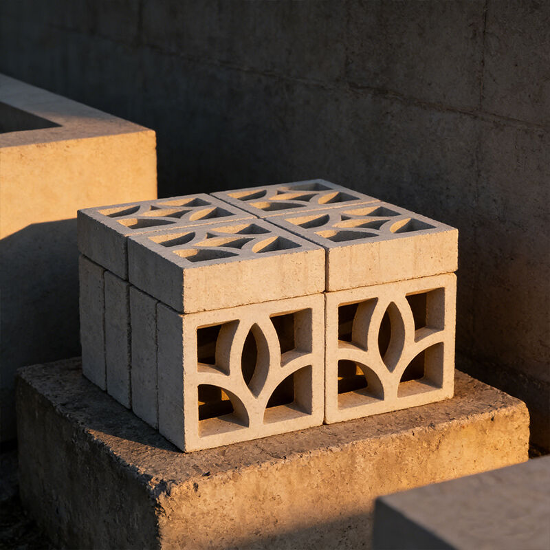 Minimalist Doğrusal Serisi Beyaz Beton Ekran Briz Blokları Modern Cepheler için Çimento Bileşeni Tuğla