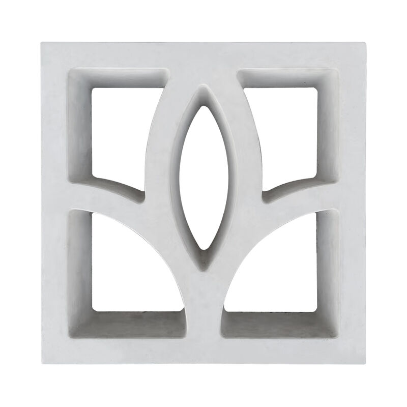 Minimalist Doğrusal Serisi Beyaz Beton Ekran Briz Blokları Modern Cepheler için Çimento Bileşeni Tuğla