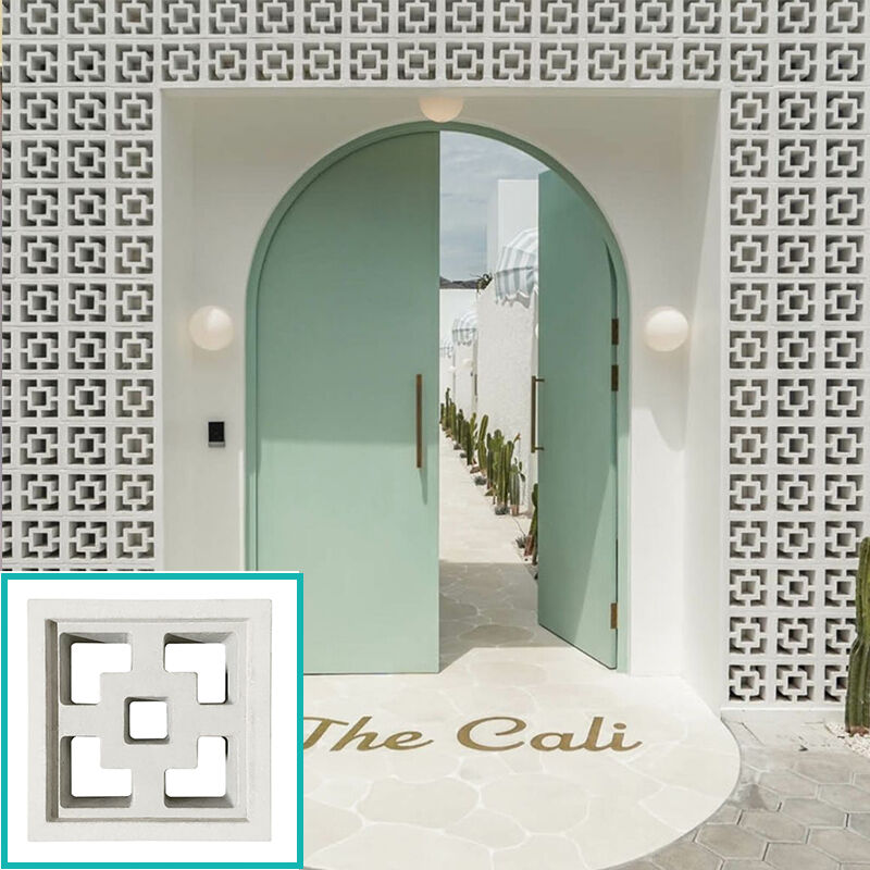 Havalandırmalı Gizlilik Duvar Tuğlaları Beton Brise Blokları Mimarlık Balkonlar ve Tavlan evler için Eğilmiş Brise Blokları