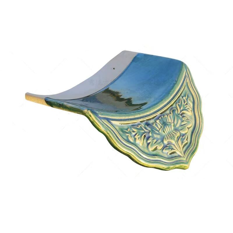 Filipinler'de Yeşil Renkli Çatı Tasarımı, Antik Çin Çatıları İçin Delikli Sırlı Kiremitler, Düşük Fiyatlı