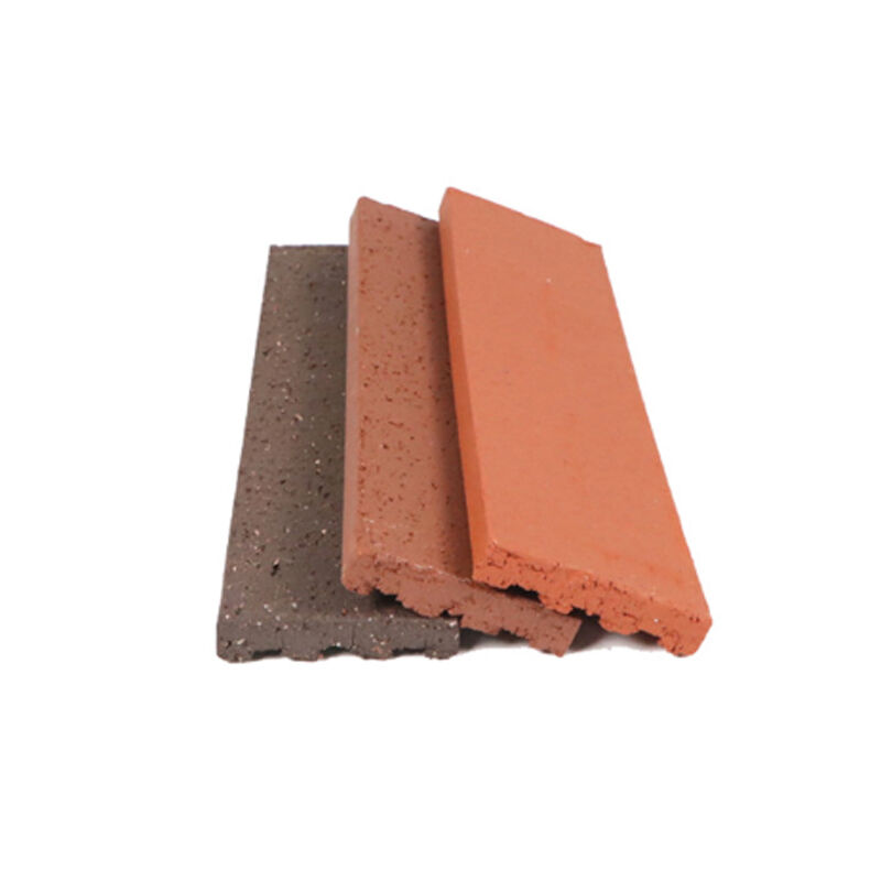 Red Split Face Clay Brick Veneer 240*60mm Extruded Fired Facade Tile for Exterior Wall Cladding Commercial & Residential Facades (Dış duvar kaplamaları için dışarıya çıkarılmış fırlatılmış cephe leğeni)