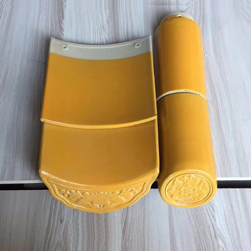 Geleneksel Çin Tarzı Sırlı Kiremitler Seramik Parlak Çatı Kiremitleri Bahçe Peyzaj Mimari Tapınak Köşkü Çay Evi Kültürel Kültür Merkezi İçin