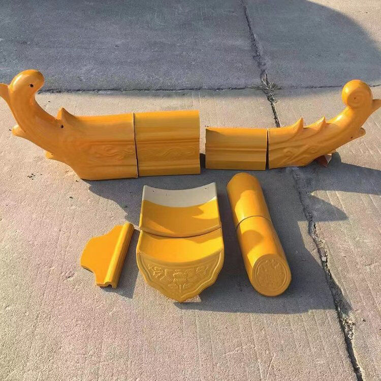 Geleneksel Çin Tarzı Sırlı Kiremitler Seramik Parlak Çatı Kiremitleri Bahçe Peyzaj Mimari Tapınak Köşkü Çay Evi Kültürel Kültür Merkezi İçin