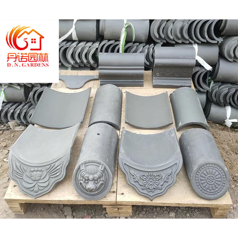 Bahçe Gazebo/Pavilion Çin Gri Kil Çatı Plakaları Satılık Tüm Seti Kurulum Yönergesi