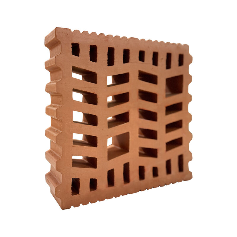 Red Terracotta Breeze Blocks Partition Brick Garden Wall Screen Tiles for Ventilation Facades Entryways/Feature Walls