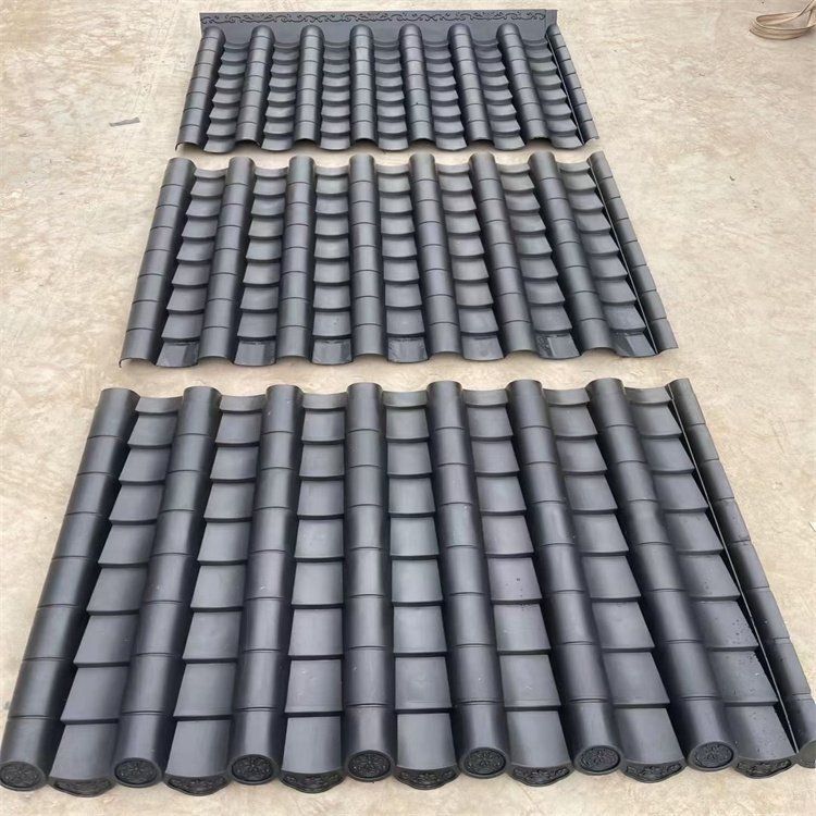 PP Plastic Thickened Synthetic Tile Roof Villa Antique Plastic Tile Building Roof Canopy Thermal Insulation Plastic Roof Tile