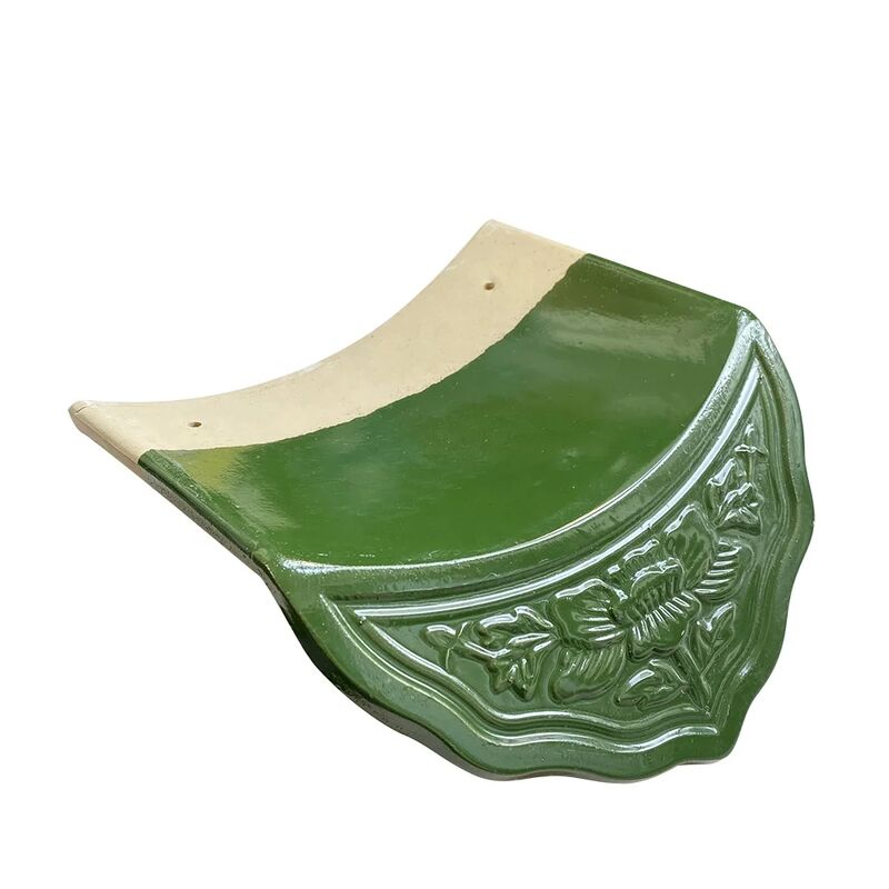 Canlı Yeşil Çinli Camlı Çatı Taşı Klasik Tarzı Tapınak Bahçesi Pavilyonu Çay Evi Çatı İnşaatı